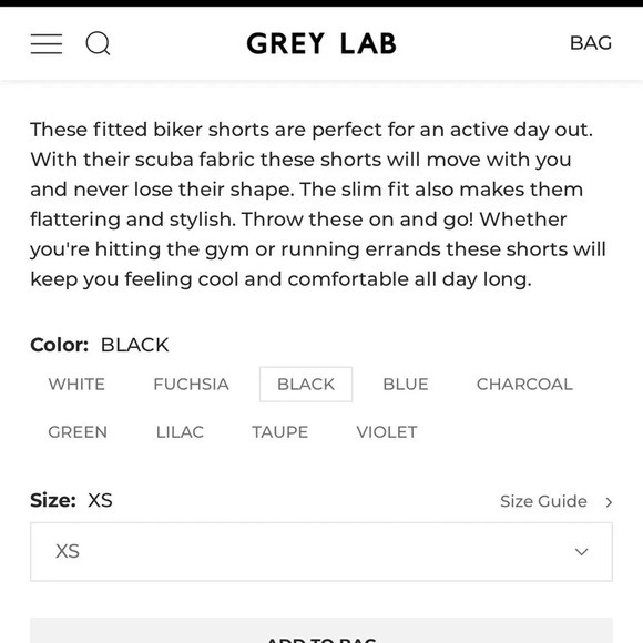 Grey Lab Yoga Biker shorts  Sz Medium - Picture 3 of 4